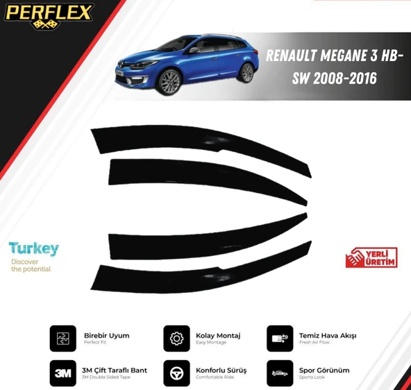 CAM RÜZGARLIĞI V2 MUGEN RENAULT MEGANE 3 HB-SW 2008-2016