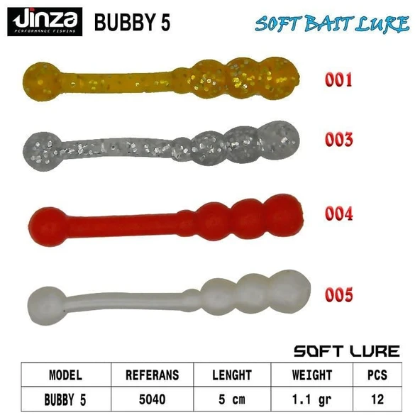 Jinza Rock Fishing Bubby 30 mm 0.2 gr LRF Silikonu Renk:005 ürün görseli