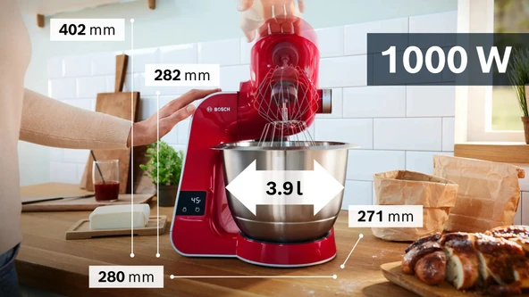 Bosch MUM5X720 1000 W Mutfak Şefi Kırmızı - 2
