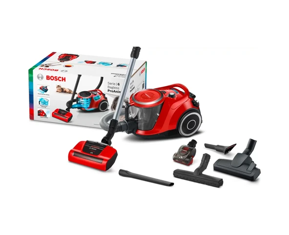 Bosch BGS41PET1 750 W Toz Torbasız Elektrikli Süpürge Kırmızı - 3