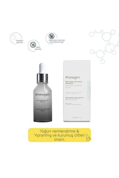 Newgen With Hyaluronic Acid +Panthenol Advanced Hydrating Yoğun Nemlendirici Etkili Cilt Serumu 30ml