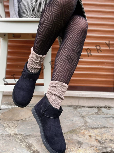 1 Çift Kadın Capuccino  Slouchy  Çorap