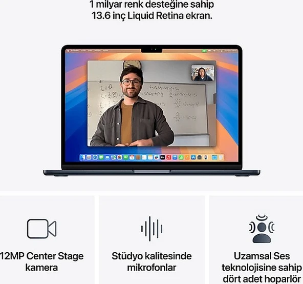 Apple MacBook Air MW123TU/A M4 16 GB 256 GB SSD 13.6" macOS Dizüstü Bilgisayar - 4