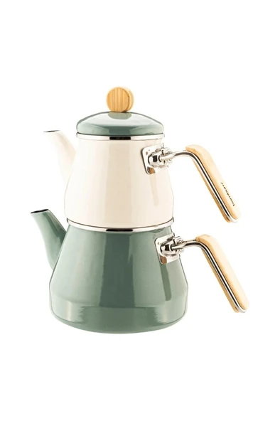 Bambum Lumino Bambu Kulplu Çaydanlık Takımı Yeşil - 4