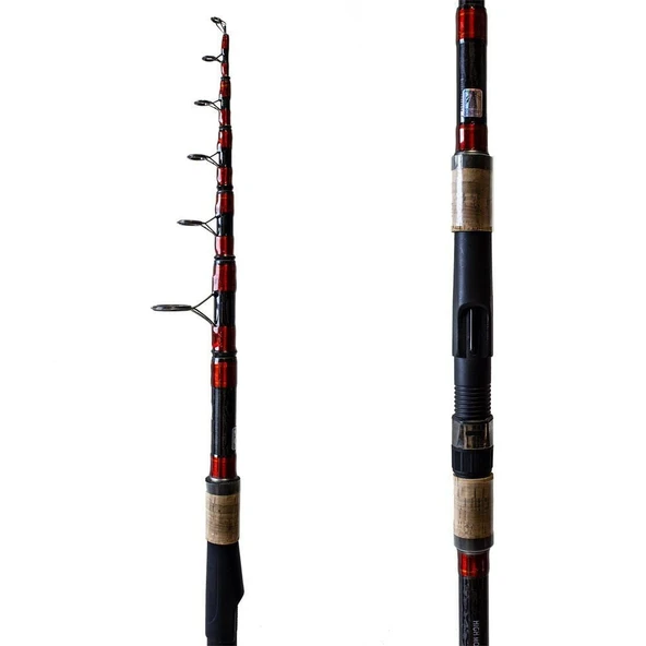 Remixon Big Fish 390 cm 60-120g Atarlı Karbon Teleskopik Olta Kamışı - Resim 2