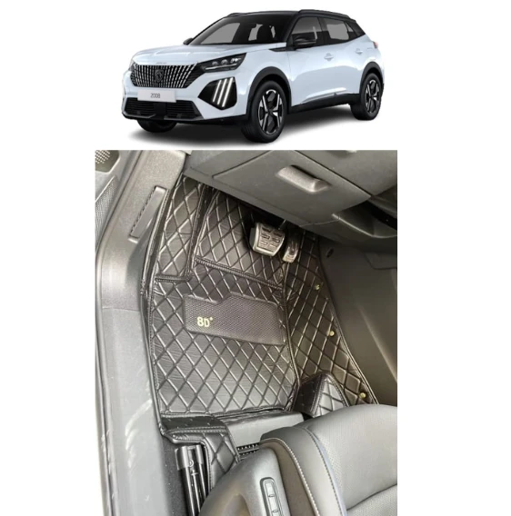 Peugeot 2008 2020-2025 Arası (Dizel) Aracına Özel 8d Tek Katmanlı Havuzlu Paspas Takımı