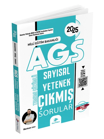 Dizgi Kitap 2025 MEB-AGS Sayısal Yetenek Çıkmış Sorular Çözümlü - Mertcan Güler Dizgi Kitap