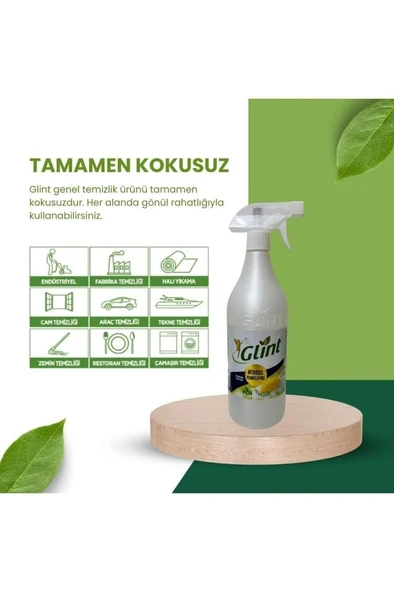 Glint 2 X 1 Litre %100 Bitkisel Çok Amaçlı Temizleyici Vegan Leke Çıkarıcı - Yağ Çözücü (2 ADET) - 5