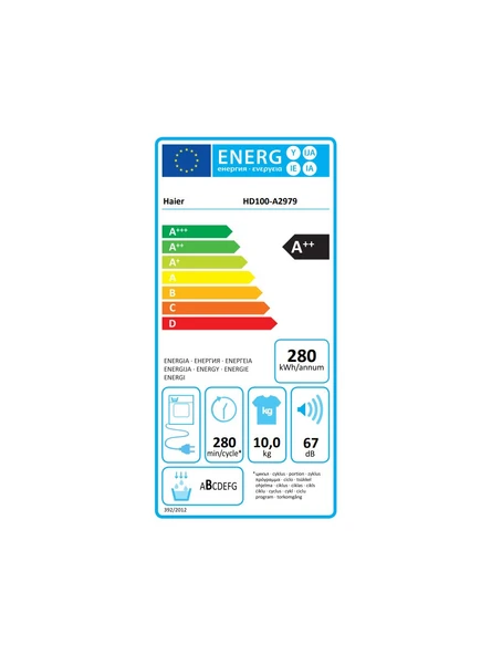 Haier HD90-A3Q979U1-S 9 kg Wi-Fi + Bluetooth Bağlantılı Isı Pompalı Kurutma Makinesi - 6