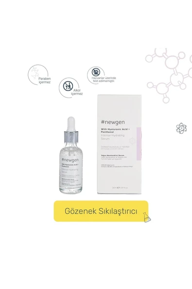 Newgen With Hyaluronik Acid + Panthenolhenol Intense Hydrating Yoğun Nemlendirici Serum 30ml