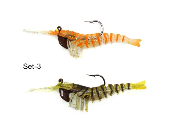 Captain Magic Shrimp 3D Renk:3  5 cm 3.7g Silikon Karides 2li Set