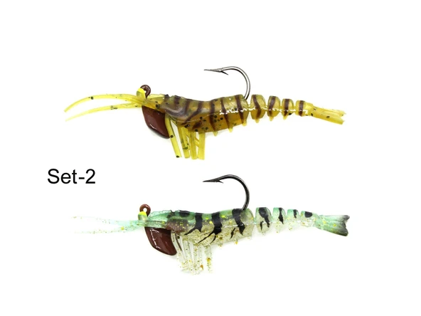 Captain Magic Shrimp 3D Renk:2  5 cm 3.7g Silikon Karides 2li Set
