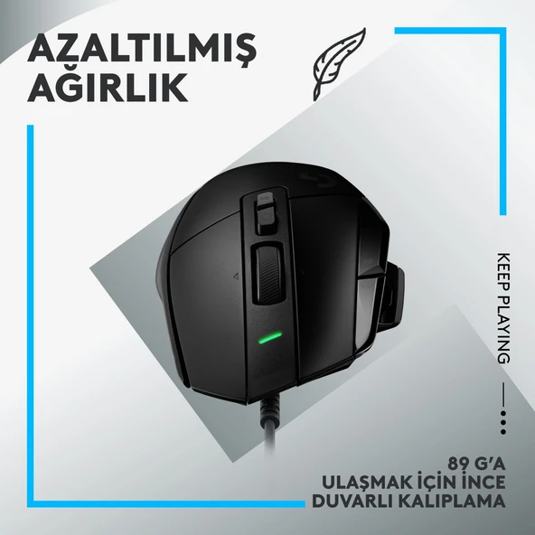 Logitech G G502 X Kablolu HERO 25K Sensörlü Yüksek Performanslı Oyuncu Mouse - Siyah - 6