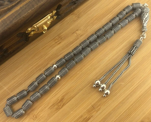 925 Ayar Gümüş Kapsül Kesim Tesbih Model 6 ürün görseli