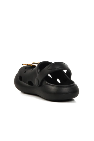 Ayakmod Siyah Kız Çocuk Sabo Terlik Yumurcak P - Resim 4