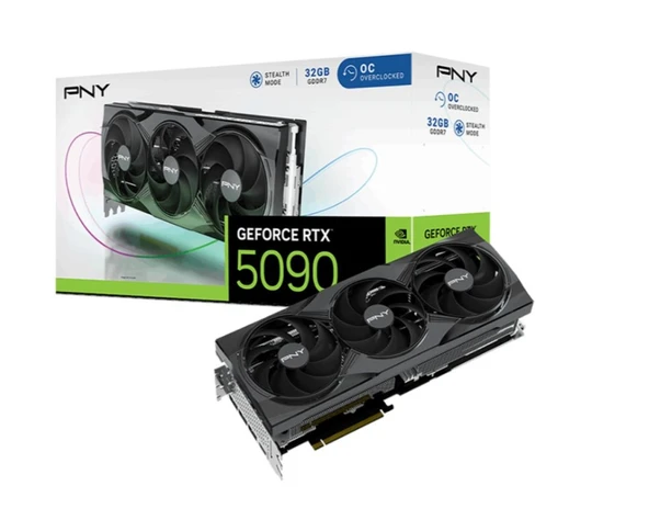 Pny GeForce RTX5090 32GB Overclocked GDDR7 512Bit (VCG509032TFXPB1-O) Ekran Kartı