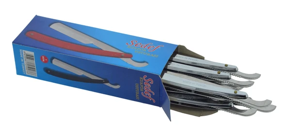 Sedef Krom Renkli 12 Adet Tıraş Kuaför Usturası - 4