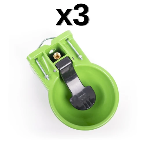 3'lü Kutluk Otomatik Dilli 2 Litre Plastik Hayvan Suluğu