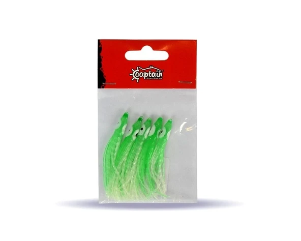 Captain Octopus Curly Renk:7 6 cm Silikon Ahtapot Sübye 5 Adet