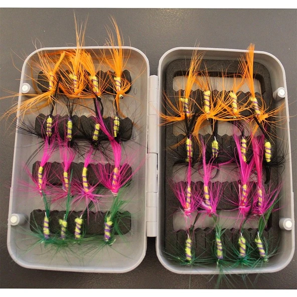 Captain Trout Fly Assortment Model:3452 Fly Alabalık Seti 32 Adet