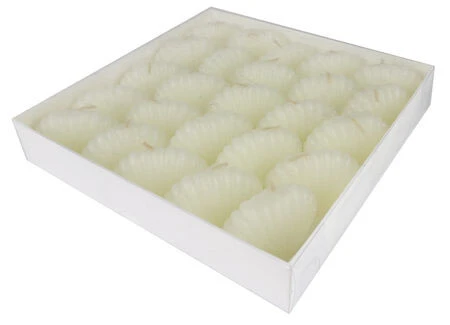 Beyaz İstiridye Şeklinde Zarif Mum (25 ADET) - 3