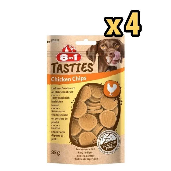 8in1 Tasties Chicken Chips Tavuk Cipsi Köpek Ödülü 85 Gr x 4 Adet ürün görseli 1