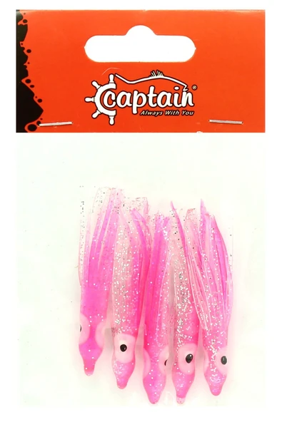 Captain Octopus Pride Renk:087 5 cm Silikon Ahtapot Sübye 5 Adet