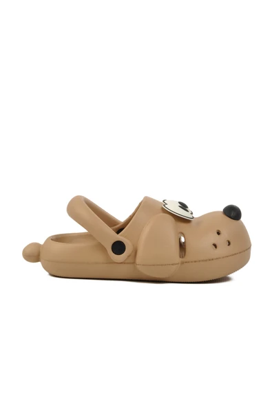 Ayakmod Bej Unisex Çocuk Sabo Terlik Doggy F