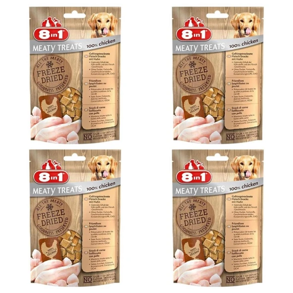8in1 Freeze Dried Tavuklu Doğal Ödül 50 Gr X 4 ADET