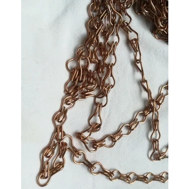 Floresan Zinciri Abajur Armatür Aski Zinciri Bakir 10 Metre - 2