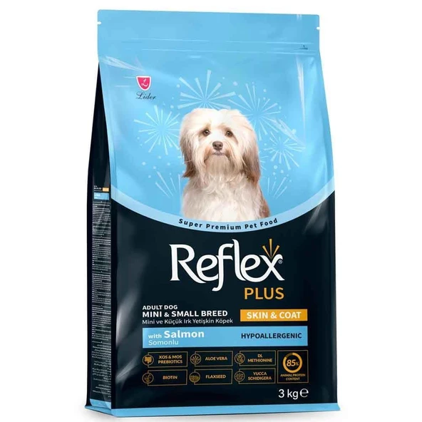 Reflex Plus Skin&Coat Somonlu Mini ve Küçük Irk Yetişkin Köpek Maması 3 Kg - 1