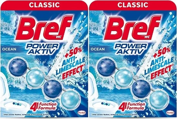 Bref Power Aktiv Klozet Bloğu Okyanus Kokulu  (2 Li Set) (2PK*1)
