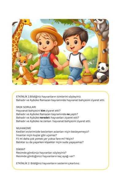 Teknor 5N1K Dil Becerisi, Sayısal Zeka, Muhakeme ve Değerler Eğitimi Seti - 3