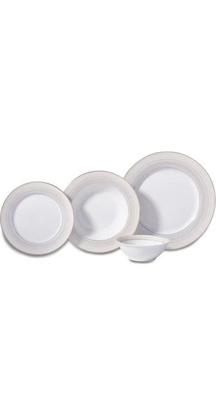 Korkmaz Perla Collection 60 Parça Yuvarlak Yemek Takımı