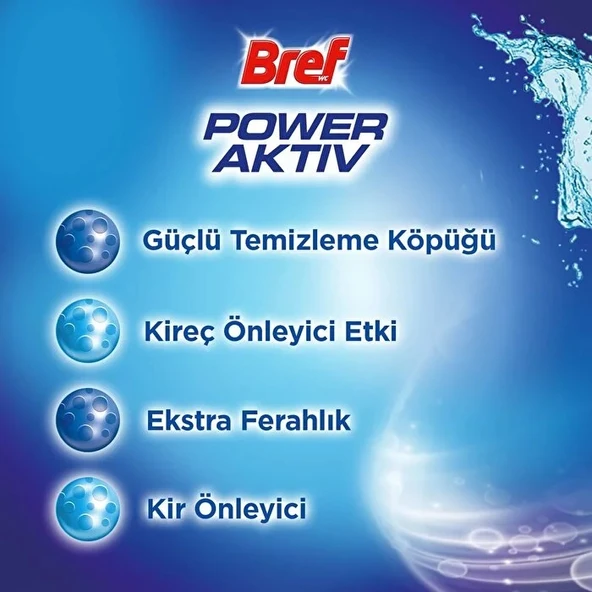 Bref Power Aktiv Klozet Bloğu Okyanus Kokulu  (3 Lü Set) (3PK*1) - 3