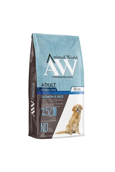 Animal World Adult Somonlu Pirinçli Yetişkin Köpek Maması 15 Kg