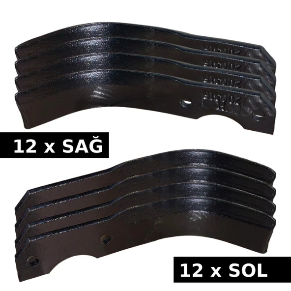 Taral 32S Çapa Makinası Bıçakları 24 Adet ürün görseli