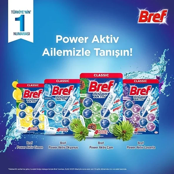 Bref Power Aktiv Klozet Bloğu Okyanus Kokulu  (3 Lü Set) (3PK*1) - 4
