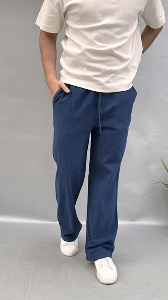 Baggy Keten Pantolon - 5