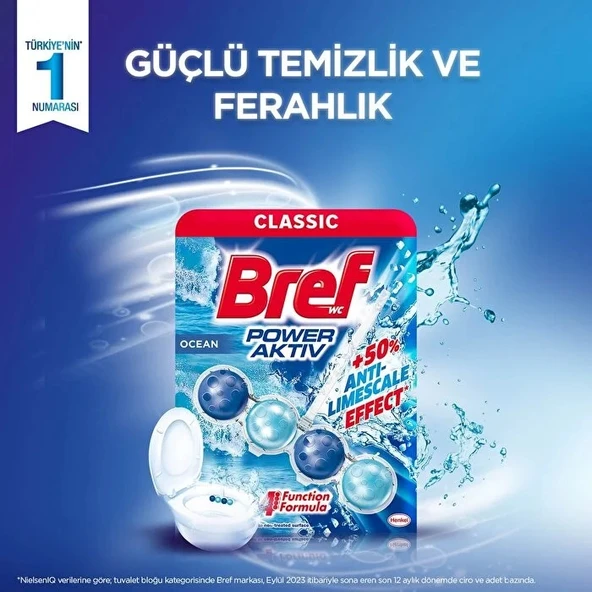Bref Power Aktiv Klozet Bloğu Okyanus Kokulu  (3 Lü Set) (3PK*1) - 6