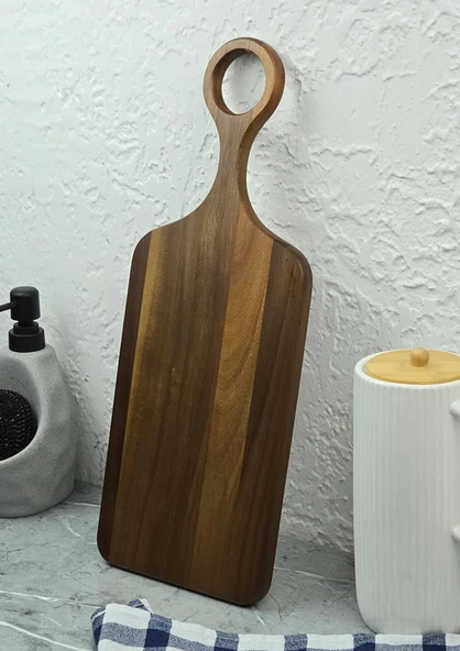 Akasya Kesme Tahtası - Mutfak Kesim Panosu - Uzun, 44 CM