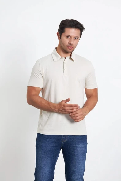 Classics Men Gömlek Yaka Kısa Kol Erkek Tişört - 8