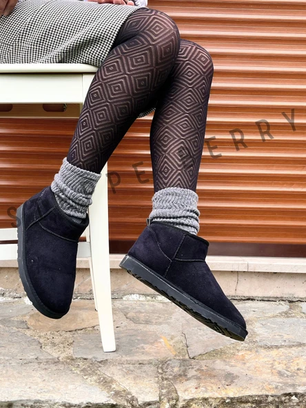 1 Çift Kadın Gri Slouchy Çorap