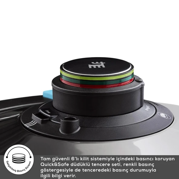 Karaca Quick and Safe İndüksiyon Tabanlı Düdüklü Tencere Seti 6+8 Lt - 6