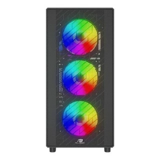 PowerBoost PB-A600B 600W 80+ ATX USB 3.0 Rainbow Fanlı Mesh Gaming Siyah Kasa