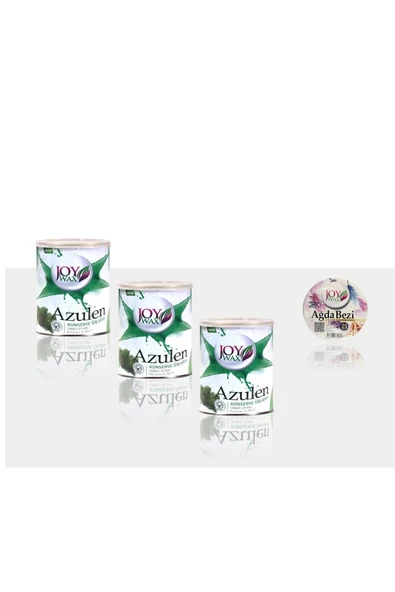 JOYWAX Joy Wax 3 Adet Konserve Sir Agda Azulen 800ml+25mt Ağda Bezi