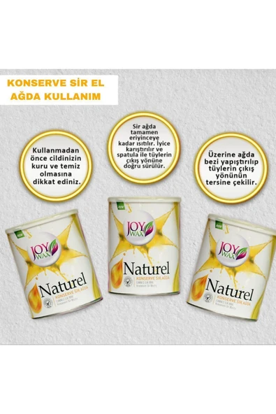 JOYWAX Joy Wax Konserve Sir Agda Naturel 800ml 25mt Ağda Bezi - 2