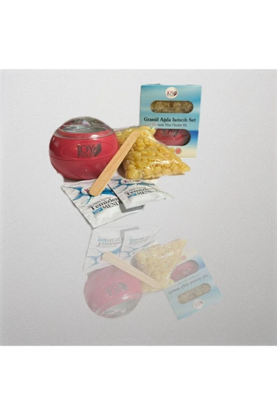 JOYWAX Joy Wax Granül Boncuk Ağda Isıtıcı Set Naturel Kalıp Ağda Naturel 80ml - 3