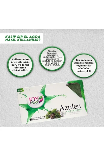 JOYWAX Kalıp Ağda Azulen 500 gr + 125 ml Temizleme Yağı - 2