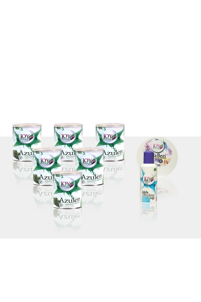 JOYWAX Joy Wax 6 Adet Konserve Sir Agda Azulen 800ml 80mt Ağda Bezi 125ml Yağ